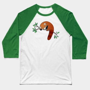 Red Panda Sleeping Baseball T-Shirt